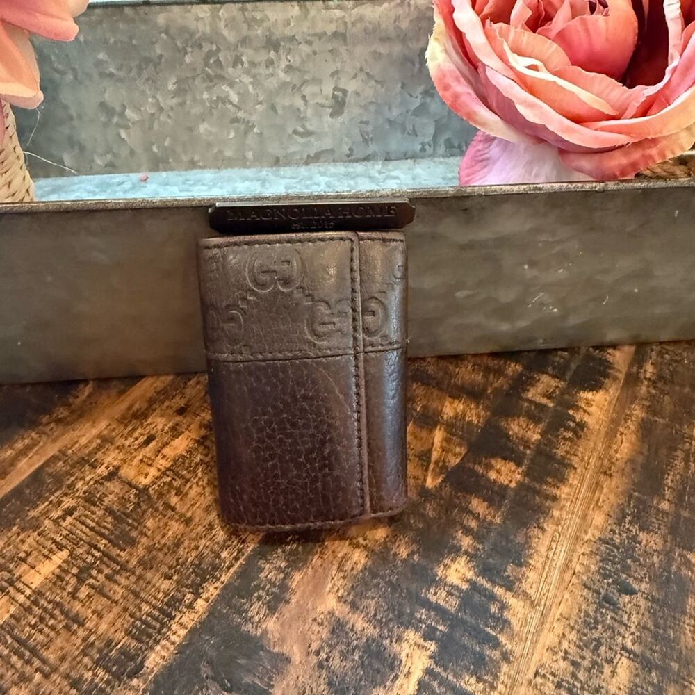 Gucci Dark Brown Leather card/key holder